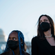 Actress Angelina Jolie, right, walks with her daughter Zahara Jolie-Pitt, left, leave the U.S. Capitol after Jolie spoke at a news conference on the bipartisan modernized Violence Against Women Act (VAWA) on Capitol Hill on Wednesday, Feb. 9, 2022 in Washington, DC.